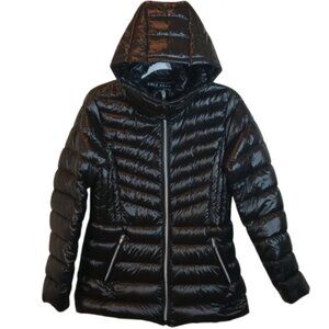 Cole Haan Women's Puffer Active hoodie jacket in Black size Small